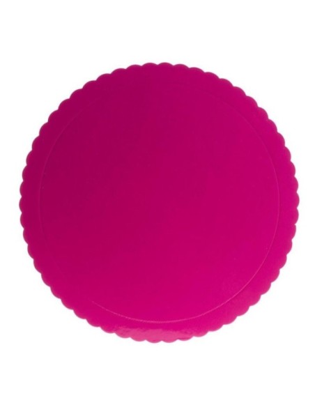 PLATO REDONDO ONDULADO FUCSIA 35CM