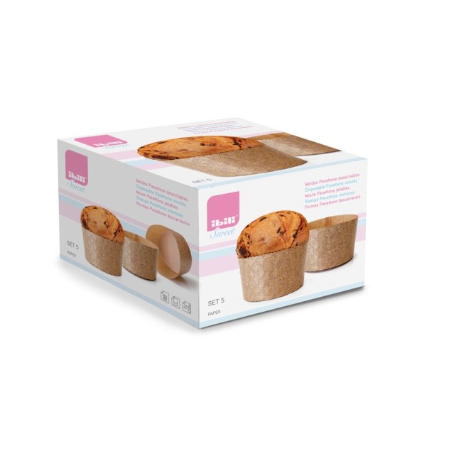 MOLDES HORNEAR PANETTONE 500G 5 UNIDADES - IBILI
