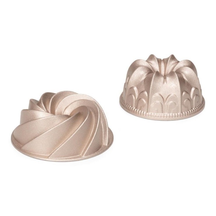 SET MOLDE BUNDT ALUMINIO FUNDIDO 1 Ø10CM - PATISSE