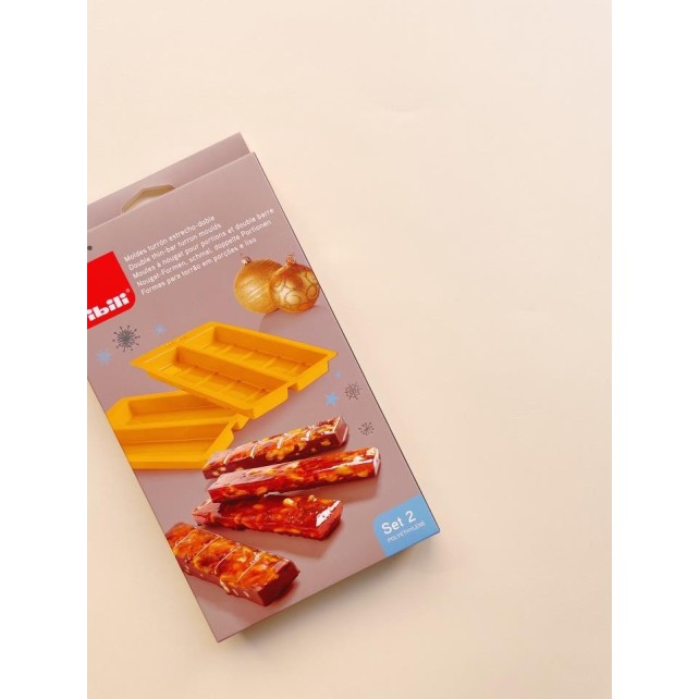 SET 2 MOLDES TURRON ESTRECHO DOBLE - IBILI