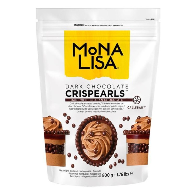 PERLAS CRUJIENTES CHOCOLATE NEGRO 800G - MONSA LIS 2