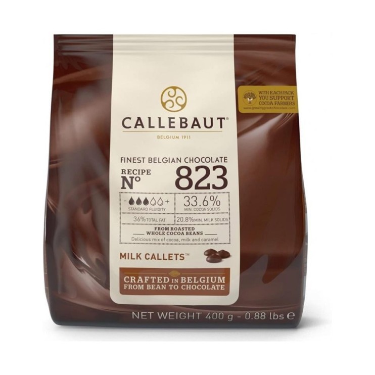 COBERTURA DE CHOCOLATE CON LECHE 400GR - CALLEBAUT