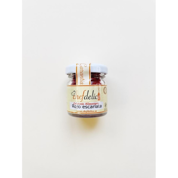COLORANTE EN POLVO ROJO ESCARLATA 20G - CHEFDELICE