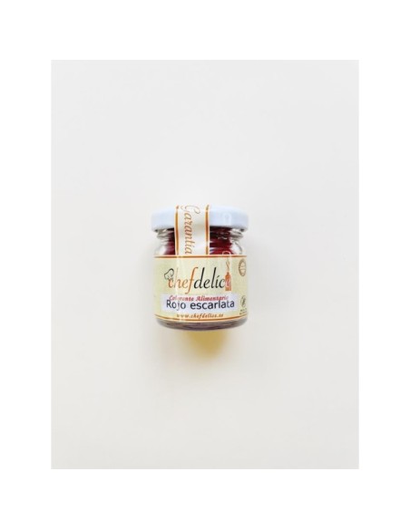 COLORANTE EN POLVO ROJO ESCARLATA 20G - CHEFDELICE