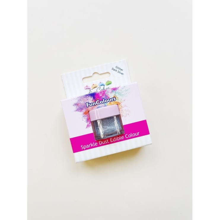 PURPURINA EN POLVO PLATA OSCURA - FUNCAKES