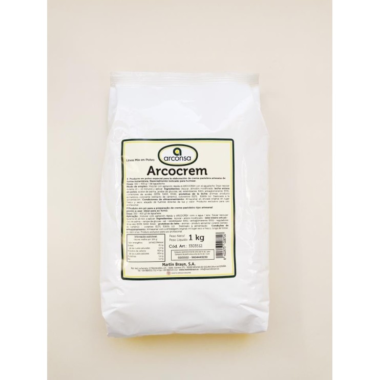 PREPARADO CREMA PASTELERA ARCOCREM 1KG - ARCONSA