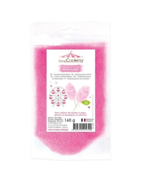 AZÚCAR ALGODÓN ROSA  160G - SCRAPCOOKING
