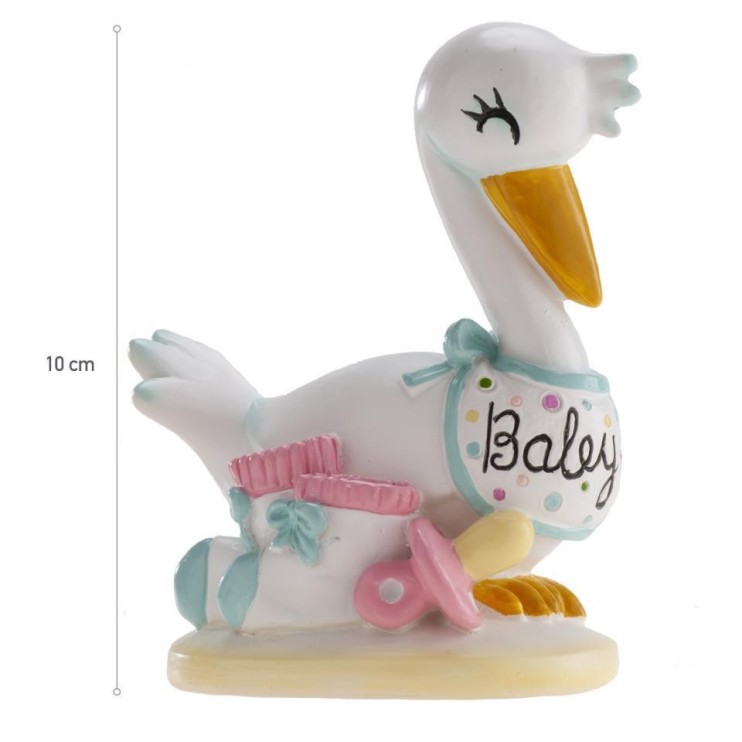 BAUTIZO CIGÜEÑA BABY 10CM - DEKORA