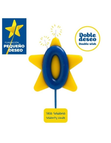 VELA SOLIDARIA DOBLE DESEO NÚMERO 0 - DEKORA