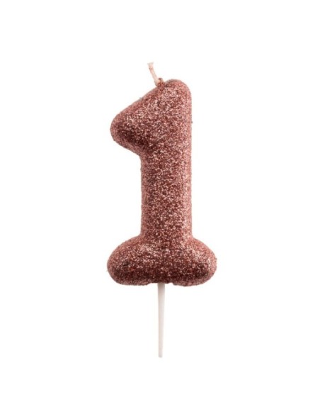 VELA PURPURINA ORO ROSA NÚMERO 1 - DEKORA