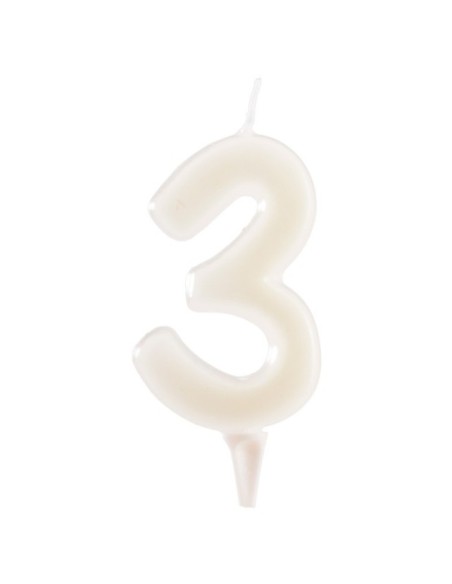 VELA FLUORESCENTE NÚMERO 3 - DEKORA