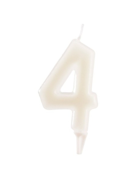 VELA FLUORESCENTE NÚMERO 4 - DEKORA