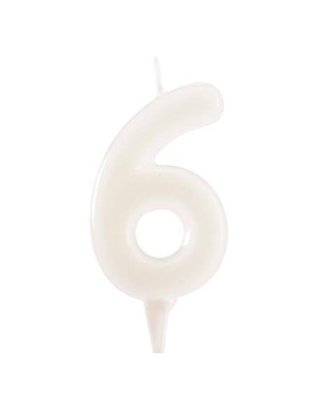 VELA FLUORESCENTE NÚMERO 6 - DEKORA