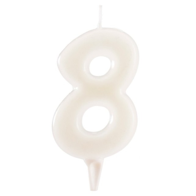 VELA FLUORESCENTE NÚMERO 8 - DEKORA