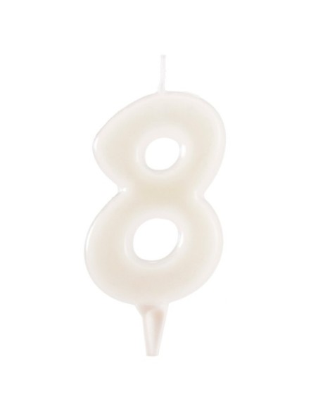 VELA FLUORESCENTE NÚMERO 8 - DEKORA