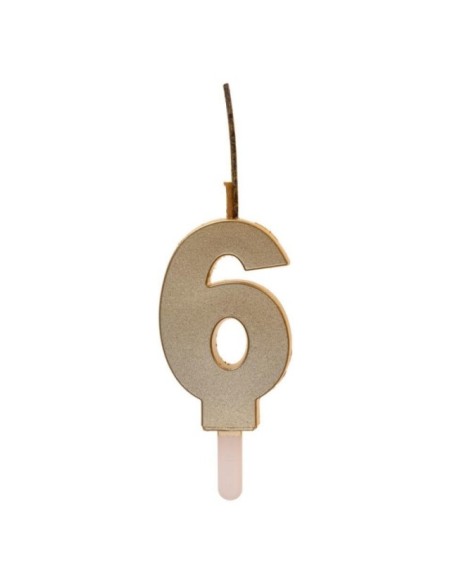 VELA CHISPEANTES DE CUMPLEAÑOS NÚMERO 6 - DEKORA