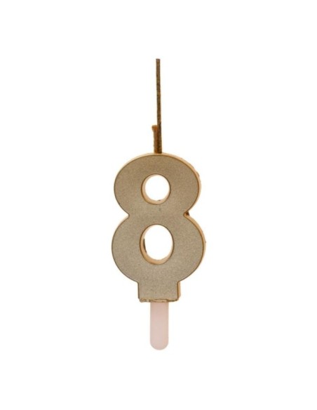 VELA CHISPEANTES DE CUMPLEAÑOS NÚMERO 8 - DEKORA
