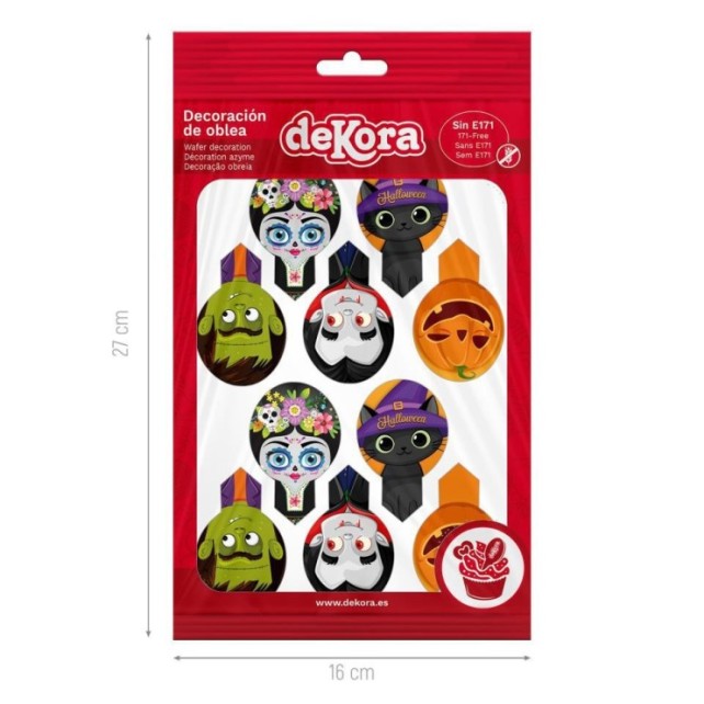 20 DEKORAPIN OBLEA HALLOWEEN 6,5X4CM - DEKORA