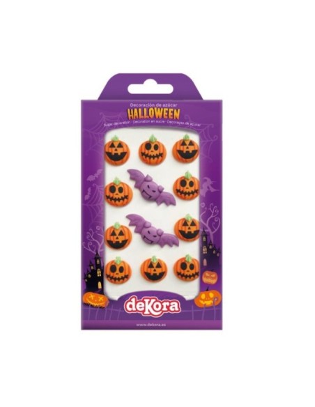 DECORACIONES AZÚCAR CALABAZA VAMPIRO 12U - DEKORA