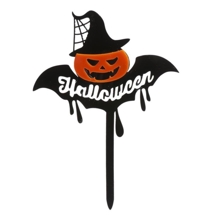 CAKE TOPPER HALLOWEEN CALABAZA 16X11CM - DEKORA