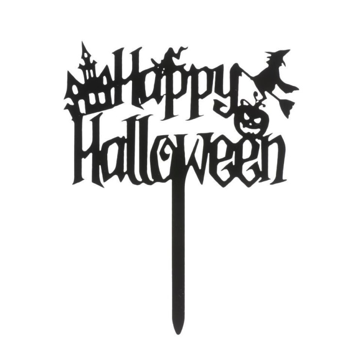 CAKE TOPPER LETRAS HALLOWEEN 11,5X14CM - DEKORA