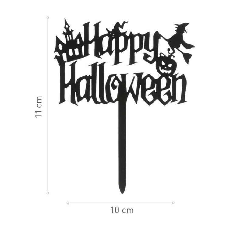 CAKE TOPPER LETRAS HALLOWEEN 11,5X14CM - DEKORA 2
