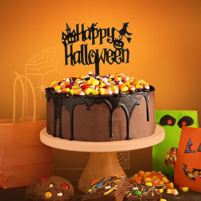 CAKE TOPPER LETRAS HALLOWEEN 11,5X14CM - DEKORA