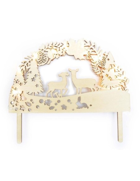 TOPPER NAVIDAD MADERA LED -  SCRAPCOOKING